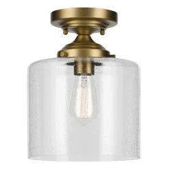 Półplafon Winslow - 1 źródło światła - Naturalny mosiądz (KL-WINSLOW-SF-NBR) - Elstead Lighting