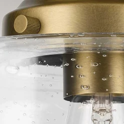 Półplafon Winslow - 1 źródło światła - Naturalny mosiądz (KL-WINSLOW-SF-NBR) - Elstead Lighting