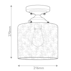 Półplafon Winslow - 1 źródło światła - Naturalny mosiądz (KL-WINSLOW-SF-NBR) - Elstead Lighting