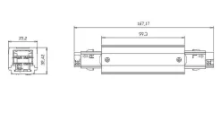ProRail3 Mid zasilanie Czarny 230V metal/tworzywo sztuczne 3-faz (PL91366) - Paulmann