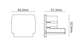 ProRail3 nasadka końc. op.1szt. Czarny tworzywo sztuczne 3-faz (PL91384) - Paulmann