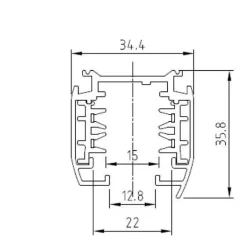 ProRail3 szyna do nab 1m Czarny 230V metal 3-fazowa (PL91356) - Paulmann