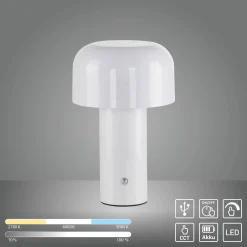 Przenośna, ładowalna lampa AGNES biała (19190-16) - Paul Neuhaus