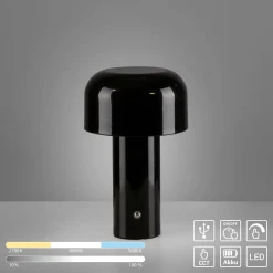 Przenośna, ładowalna lampa AGNES czarna (19190-18) - Paul Neuhaus