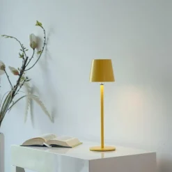 Przenośna, ładowana lampa stołowa BOTERIA ŻÓŁTY (19251-81) - Paul Neuhaus