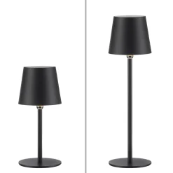 Przenośna, ładowana lampa stołowa BOTERIA CZARNY (19251-18) - Paul Neuhaus