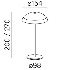 Przenośna lampa stołowa MROOM LED IP65 czarna (26576-M930-D9-TD-12) - Aqform