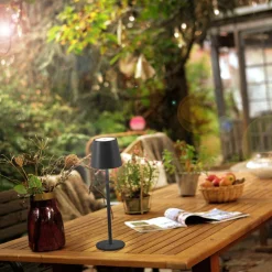 Przenośna LAMPA STOŁOWA USB EURIA CZARNA (19250-18) - Paul Neuhaus