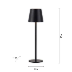 Przenośna LAMPA STOŁOWA USB EURIA CZARNA (19250-18) - Paul Neuhaus