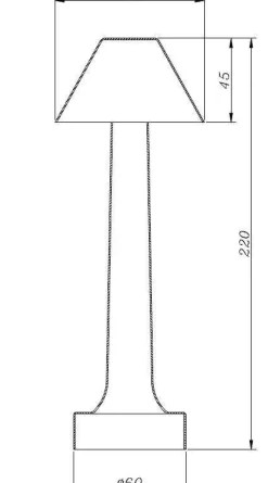 Przenośna lampa z dotykowym włącznikiem TAVOLO B miedziana 22 cm (ST-8127T/B COPPER) - Step into Design