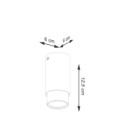 Punktowa lampa sufitowa NERO 12,5 czarny/chrom (SL.1408) - Sollux Lighting