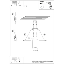 Punktowa lampa sufitowa NERO 12,5 czarny/chrom (SL.1408) - Sollux Lighting