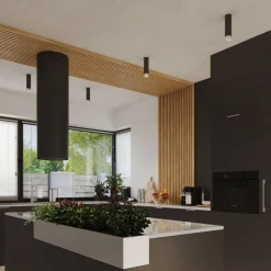 Punktowa lampa sufitowa NERO 12,5 czarny/chrom (SL.1408) - Sollux Lighting