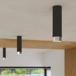 Punktowa lampa sufitowa NERO 12,5 czarny/chrom (SL.1408) - Sollux Lighting