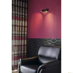 PURI 2, lampa ścienna i sufitowa, dwupunktowa, QPAR51, kolor czarny matowy, maks. 100 W, z pierścieniem dekoracyjnym (147370) - SLV