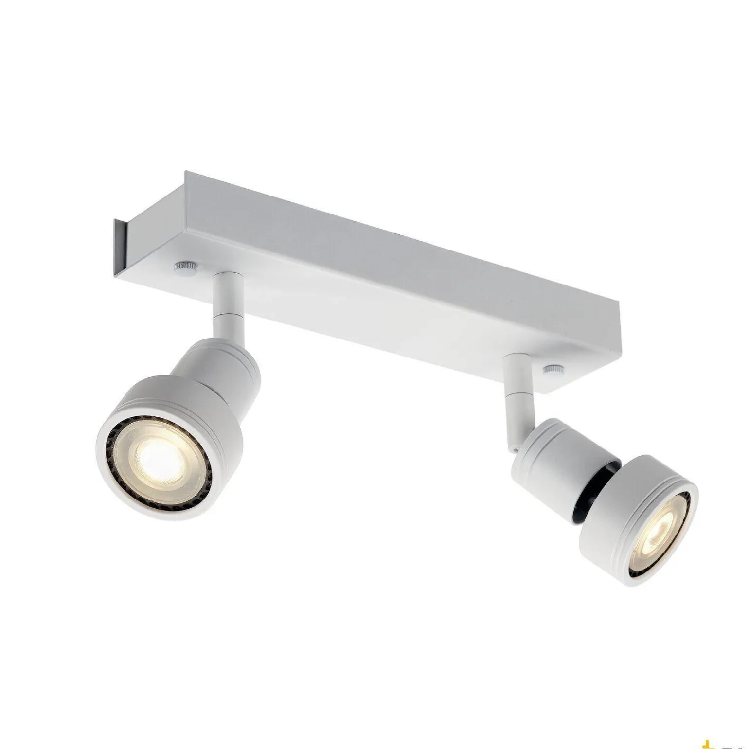 PURI 2, lampa ścienna i sufitowa, dwupunktowa, QPAR51, kolor biały matowy, maks. 100 W, z pierścieniem dekoracyjnym (147371) - SLV