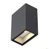 QUAD 1, lampa ścienna, LED, 3000K, IP44, kwadratowa, antracytowa, 4,6W (232465) - SLV