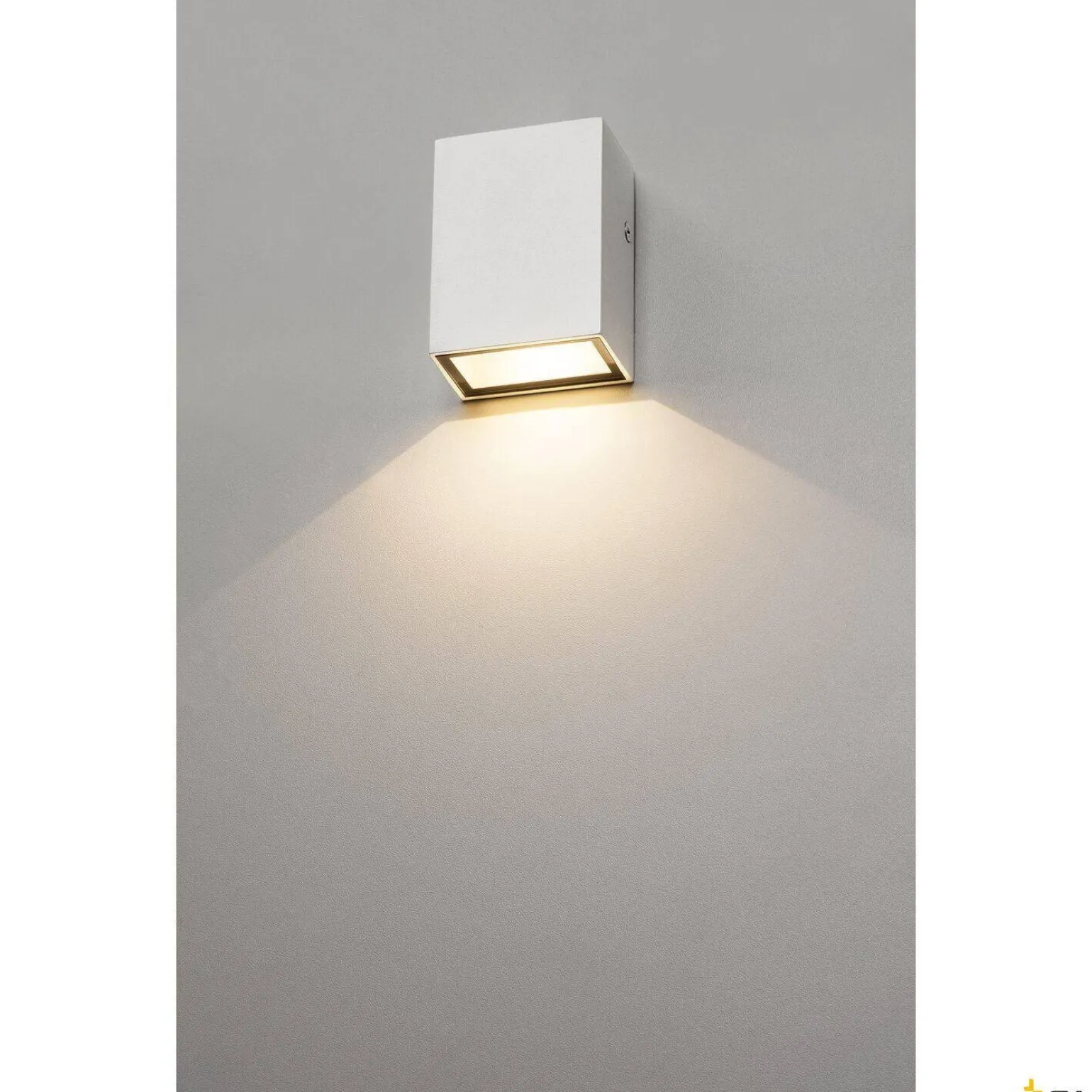 QUAD 1, lampa ścienna, LED, 3000K, IP44, kwadratowa, biała, 4,6 (232461) - SLV