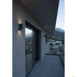 QUAD 2 XL, lampa ścienna, LED, 3000K, IP44, kwadratowa, up/down, antracytowa, 3,2W (232445) - SLV