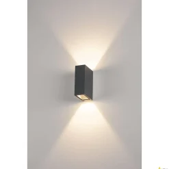 QUAD 2 XL, lampa ścienna, LED, 3000K, IP44, kwadratowa, up/down, antracytowa, 3,2W (232445) - SLV