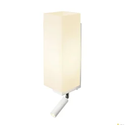 QUADRASS SPOT, lampa ścienna natynkowa LED indoor ze spotem LED i oprawą żarówki E27, kolor biały (1003429) - SLV