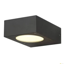 QUADRASYL WL 15, lampa ścienna outdoor, żarówka energooszczędna GX53, IP44, kwadratowa, D/S/W 15/12/5,5 cm, antracytowa, maks. 11W (232285) - SLV