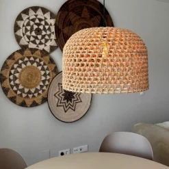 Ratanowa lampa wisząca Kanso 40 cm jasne drewno 1xE27 (LP-2025/1P 40 cm) - Light Prestige