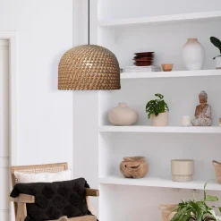 Ratanowa lampa wisząca Kanso 40 cm jasne drewno 1xE27 (LP-2025/1P 40 cm) - Light Prestige