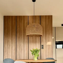 Ratanowa lampa wisząca Kanso 50 cm jasne drewno 1xE27 (LP-2025/1P 50 cm) - Light Prestige