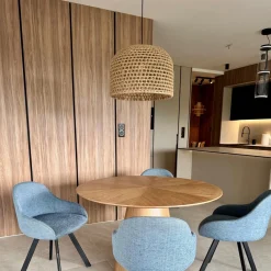 Ratanowa lampa wisząca Kanso 50 cm jasne drewno 1xE27 (LP-2025/1P 50 cm) - Light Prestige