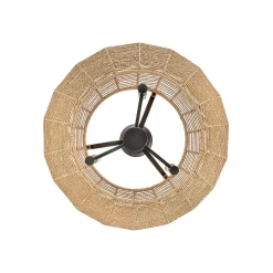 Rattanowa lampa wisząca Luca - 3 źródła światła - karmelowy beż (QN-LUCA-P-S-BK-CAM) - Quintiesse