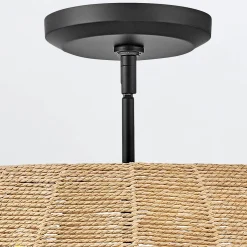 Rattanowa lampa wisząca Luca - 3 źródła światła - karmelowy beż (QN-LUCA-P-S-BK-CAM) - Quintiesse