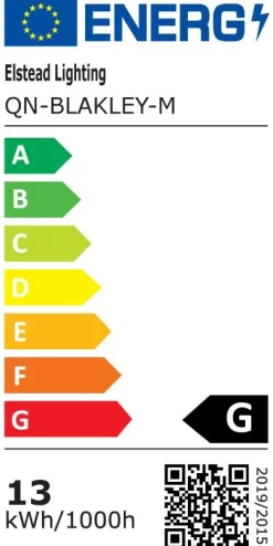 Średni kinkiet Blakley z alabastrowym kloszem Matowa czerń (QN-BLAKLEY-M-BK) - Quintiesse