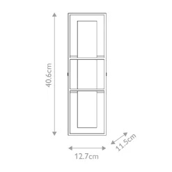 Średni kinkiet Blakley z alabastrowym kloszem Matowa czerń (QN-BLAKLEY-M-BK) - Quintiesse