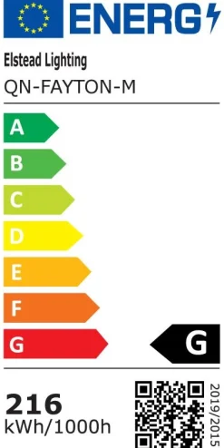 Średni kinkiet LED Fayton - Matowa czerń (QN-FAYTON-M-BK) - Quintiesse