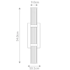 Średni kinkiet LED Fayton - Szczotkowane złoto (QN-FAYTON-M-BG) - Quintiesse