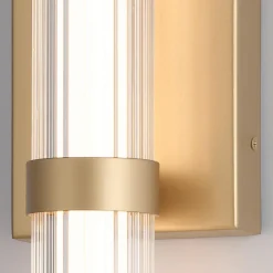 Średni kinkiet LED Fayton - Szczotkowane złoto (QN-FAYTON-M-BG) - Quintiesse