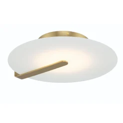 Średni plafon / kinkiet Nuvola - Szczotkowane złoto (QN-NUVOLA-F-M-BG) - Quintiesse