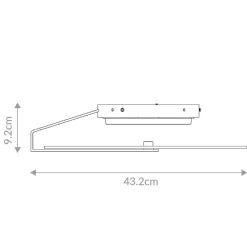 Średni plafon / kinkiet Nuvola - Szczotkowane złoto (QN-NUVOLA-F-M-BG) - Quintiesse