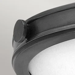 Średni plafon Collier - 3 źródła światła - Zgaszona czerń (HK-COLLIER-F-M-BX) - Elstead Lighting