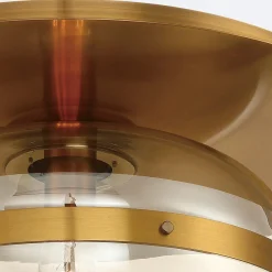 Średni plafon Nottingham - 1 źródło światła - Antyczny mosiądz (QN-NOTTINGHAM-F-M-AB) - Quintiesse