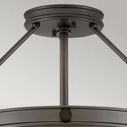 Średni półplafon Collier - 4 źródła światła - Zgaszona czerń (HK-COLLIER-SF-M-BX) - Elstead Lighting