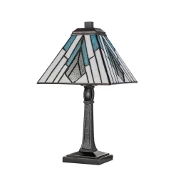 Średnia lampa stołowa w stylu Tiffany Alderley Vintage brąz (TF-ALDERLEY-TL-M) - Elstead Lighting