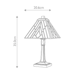 Średnia lampa stołowa w stylu Tiffany Alderley Vintage brąz (TF-ALDERLEY-TL-M) - Elstead Lighting
