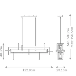 Średnia lampa wyspowa Inizio - Szczotkowane złoto (QN-INIZIO-LP-M-BG) - Quintiesse