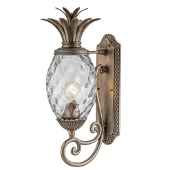 Średnia latarnia naścienna Plantation - 1 źródło światła - Oksydowany brąz (HK-PLANTATION-M-BU) - Hinkley