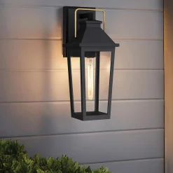 Średnia latarnia naścienna Buckley - 1 źródło światła - Matowa czerń (QZ-BUCKLEY-M-MBK) - Elstead Lighting