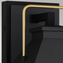 Średnia latarnia naścienna Buckley - 1 źródło światła - Matowa czerń (QZ-BUCKLEY-M-MBK) - Elstead Lighting