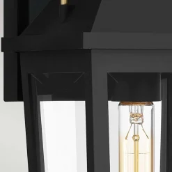 Średnia latarnia naścienna Buckley - 1 źródło światła - Matowa czerń (QZ-BUCKLEY-M-MBK) - Elstead Lighting