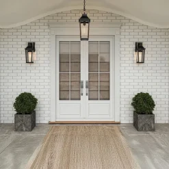 Średnia latarnia naścienna Buckley - 1 źródło światła - Matowa czerń (QZ-BUCKLEY-M-MBK) - Elstead Lighting